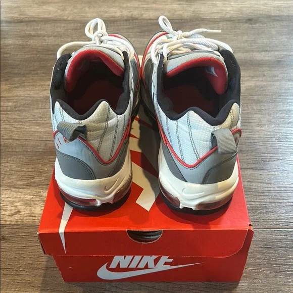Nike Air Max 98 Men's Gray and Red Sneakers